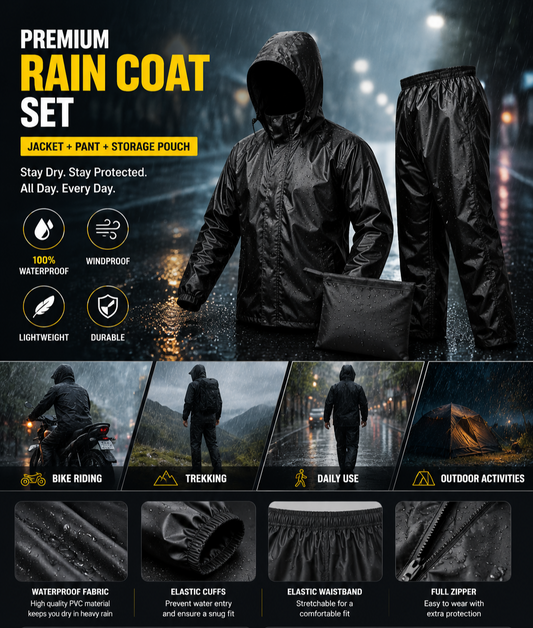 StormShield™ Premium Waterproof Rain Suit 🌧️