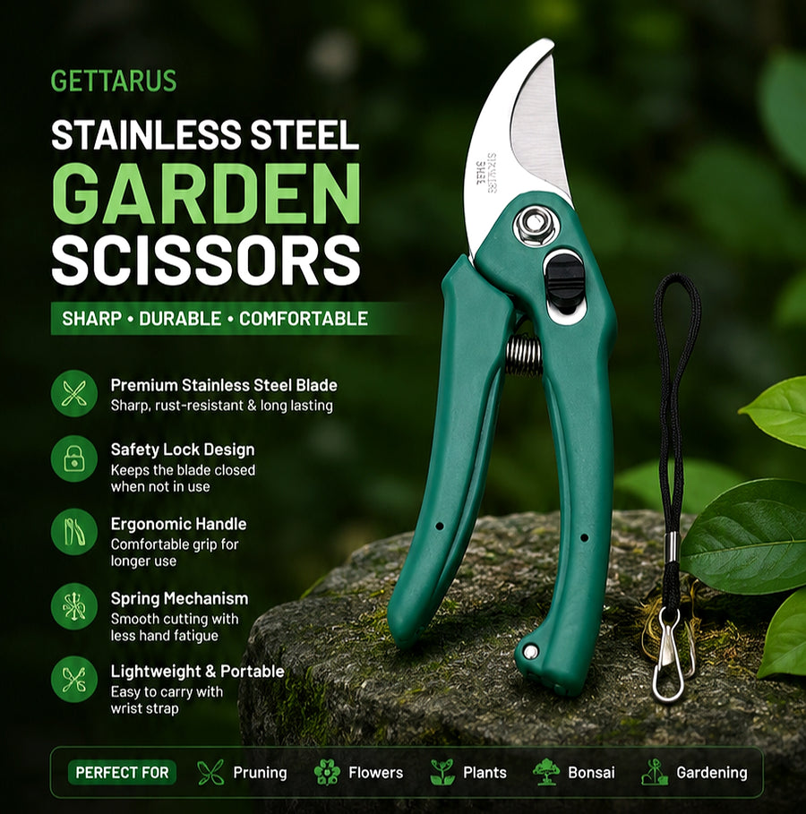 GETTARUS™ Stainless Steel Garden Pruning Scissors